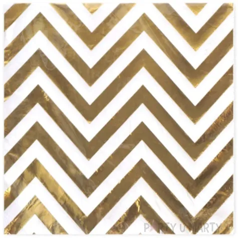 serwetki zlote zygzaki top ten 33 cm 10 szt