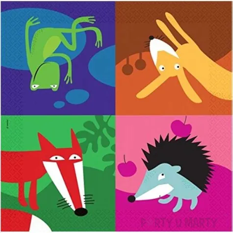 serwetki zwierzatka amscan 33 cm 20 szt