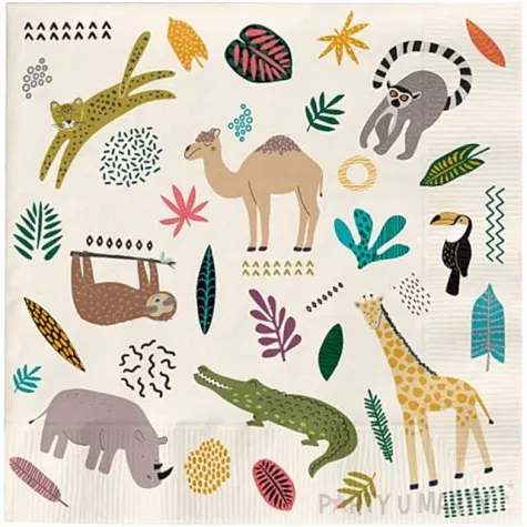 serwetki zwierzeta zoo mix folat 33 cm 20 szt