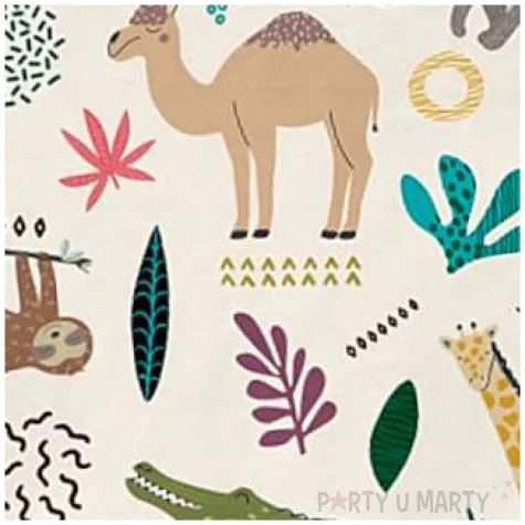 serwetki zwierzeta zoo mix folat 33 cm 20 szt