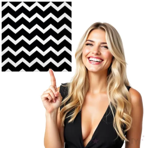 serwetki zygzaki chevron czarno biale paw 33 cm 20 szt