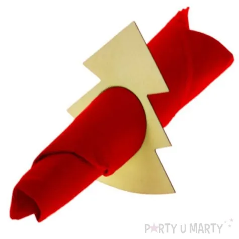 serwetnik pierscieniowy choinka drewno arpex 4 szt