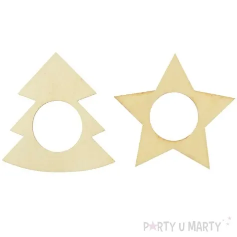 serwetnik pierscieniowy choinka drewno arpex 4 szt