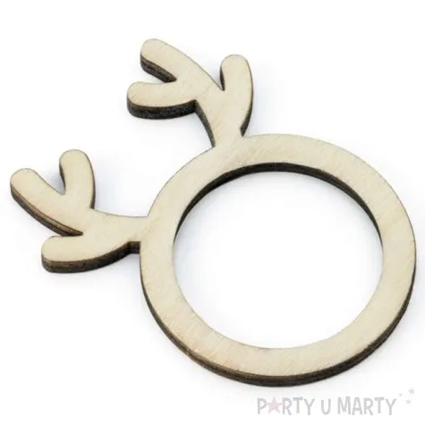 serwetnik pierscieniowy rogi renifera partydeco 6 szt