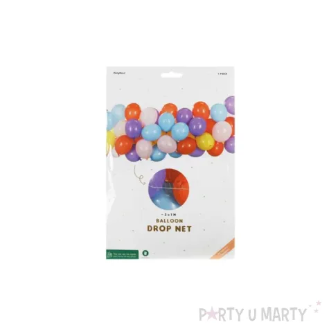 siatka balonowa do zrzutu dekoracja na urodziny wesele partydeco 300x100 cm