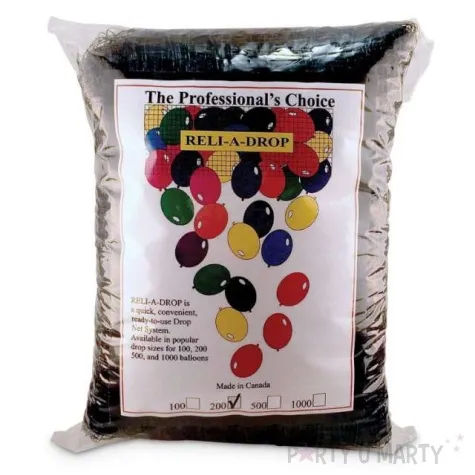 siatka xl do wypuszczenia 200 balonow czarna godan