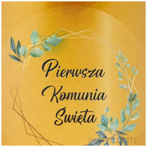 skarbonka pierwsza komunia swieta mietowa geometria zlota 9 5 cm