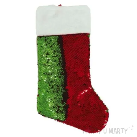 skarpeta na prezenty cekinowa guirca 41 cm