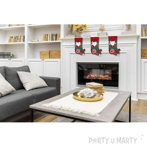 skarpeta na prezenty ciuchcia z mikolajem guirca 48 cm