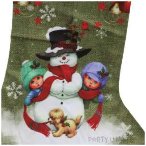 skarpeta na prezenty dzieci i balwanek guirca 47 cm