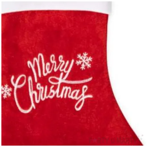 skarpeta na prezenty merry christmas czerwona 40 x 26 cm partypal