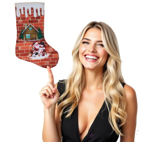 skarpeta na prezenty mikolaj i balwanek guirca 47 cm