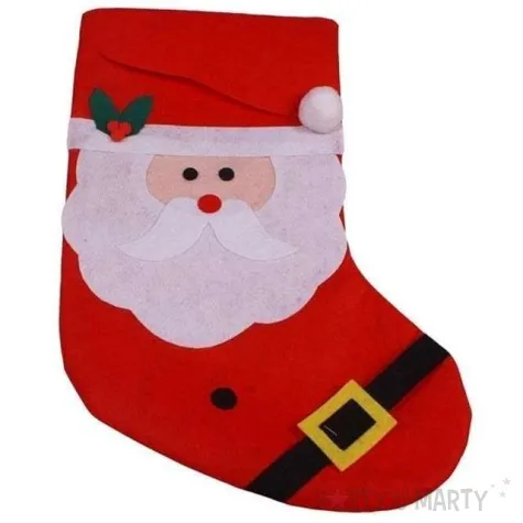 skarpeta na prezenty mikolaj z pasem kraszek 25 cm