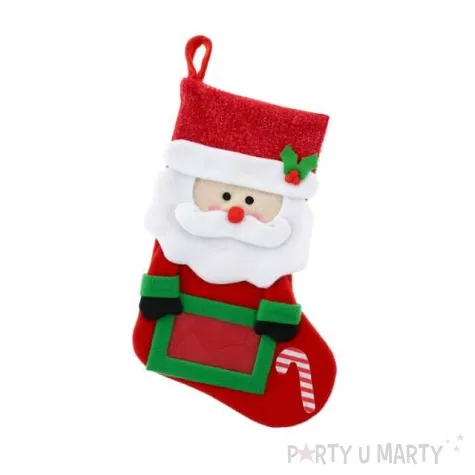 skarpeta na prezenty mikolaj z ramka na zdjecia godan