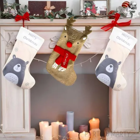 skarpeta na prezenty mis kremowy godan 42 cm