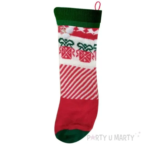 skarpeta na prezenty swiateczne zygzaki funny fashion 60 cm