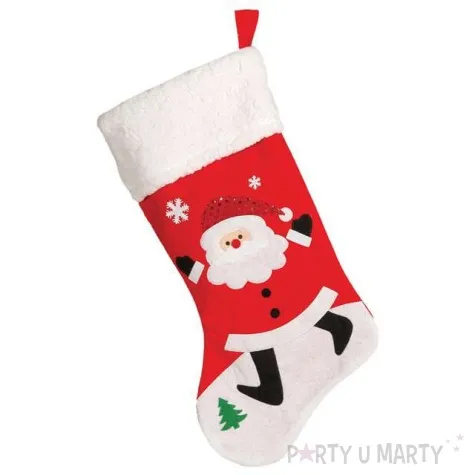 skarpeta na prezenty wedrujacy mikolaj guirca 46 cm