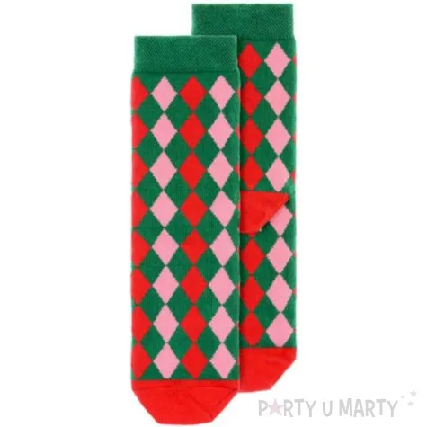 skarpetki swiateczne romby rozm 27 30 partydeco 1 para