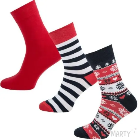 skarpetki swiateczny box 1 damskie 35 37 3 pary czakos