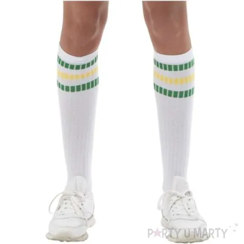 skarpety sportowe z lat 80 tych biale ze wzorem smiffys 38 43