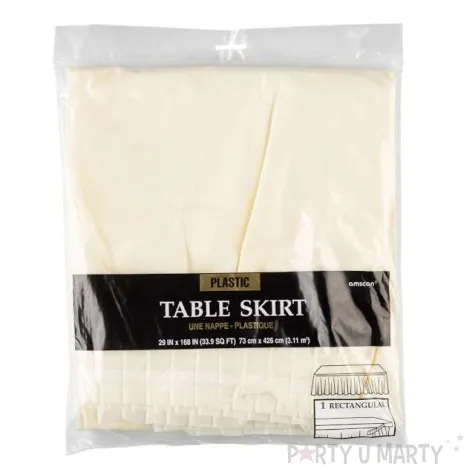 skirting classic kremowy amscan 426 cm x 73 cm