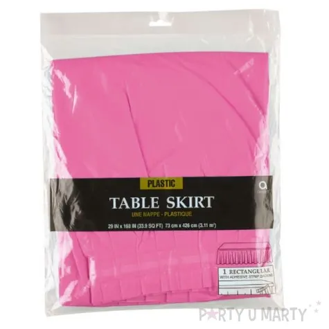 skirting classic rozowy jasny amscan 426 cm x 73 cm