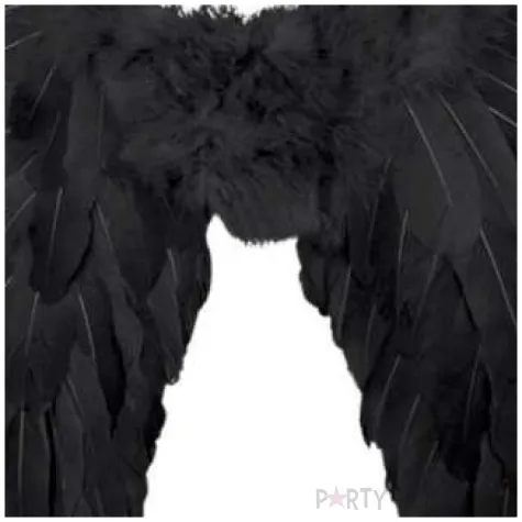 skrzydla aniol ciemnosci czarne party tino 44 x 34 cm