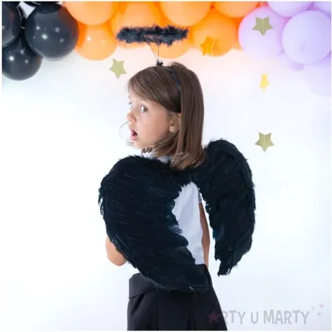 skrzydla aniol ciemnosci czarny partypal 45x35cm