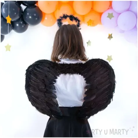 skrzydla aniol ciemnosci czarny partypal 54x37cm