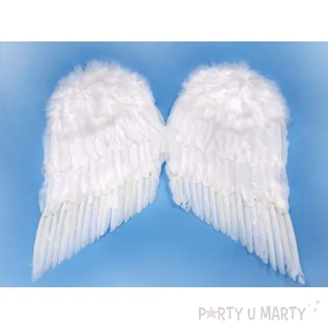 skrzydla aniol classic biale partydeco 55 x 45 cm