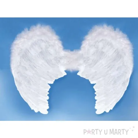 skrzydla aniol classic biale partydeco 80 x 50 cm