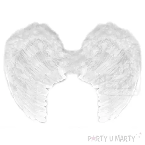 skrzydla aniol classic biale partydeco 80 x 50 cm