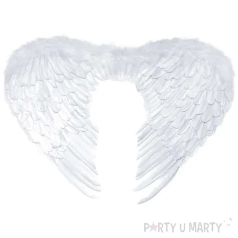 skrzydla aniol classic biale partydeco 80 x 55 cm