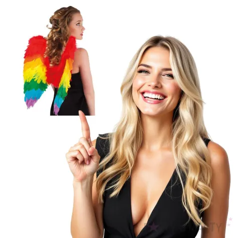 skrzydla aniol deluxe teczowe boland 50 x 50 cm