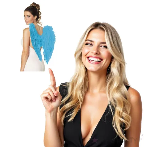 skrzydla aniol deluxe turkusowe boland 50 x 50 cm