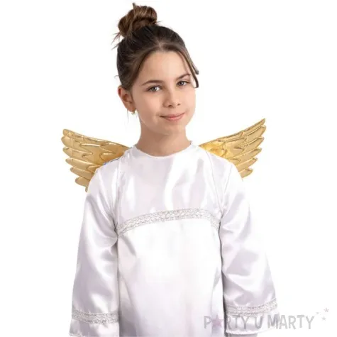 skrzydla aniol metaliczny zloty carnivaltoys 44 cm