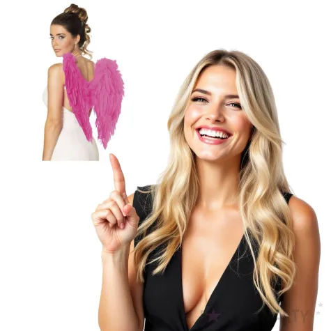 skrzydla aniol pinki rozowe boland 50 x 50 cm