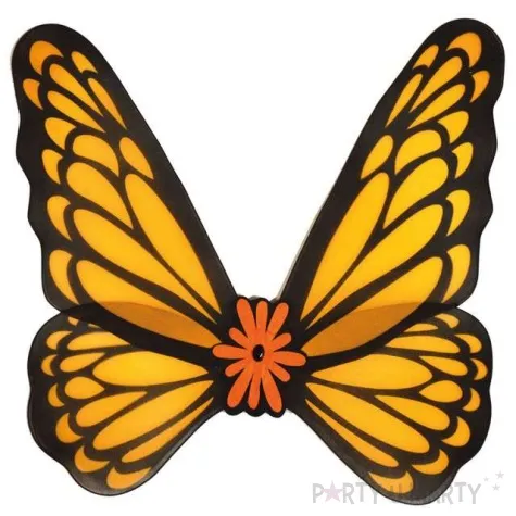 skrzydla motyl pomaranczowe funny fashion 76 cm