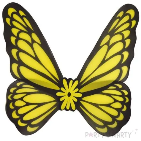 skrzydla motyl zolte funny fashion 76 cm