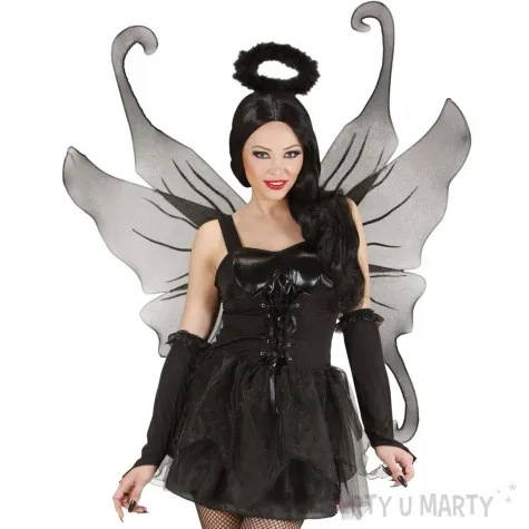 skrzydla mrocznej wrozki halloween czarny widmann 95x110 cm