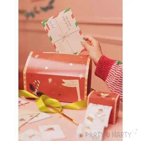 skrzynka na listy listy do mikolaja koperty partydeco 14 x 22 cm