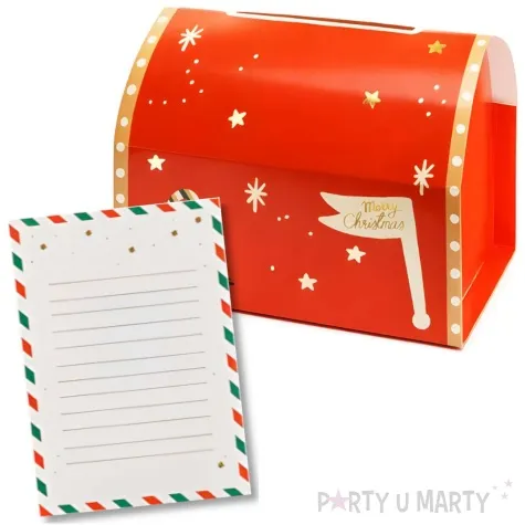 skrzynka na listy listy do mikolaja koperty partydeco 14 x 22 cm