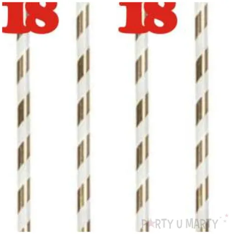 slomki 18 19 5 cm czerwone w paski 6 szt