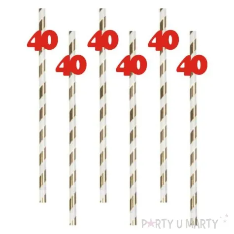 slomki 40 19 5 cm czerwone w paski 6 szt