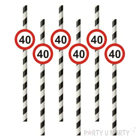 slomki 40 traffic birthday w paski 19 5 cm 6 szt