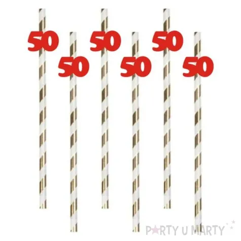 slomki 50 19 5 cm czerwone w paski 6 szt