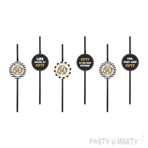 slomki 50 urodziny 24 cm 6 szt