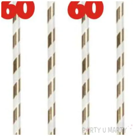 slomki 60 19 5 cm czerwone w paski 6 szt