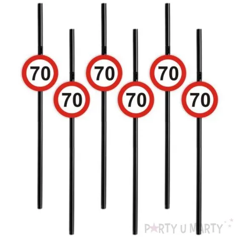 slomki 70 traffic birthday 21 cm 6 szt