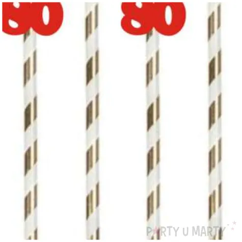 slomki 80 19 5 cm czerwone w paski 6 szt